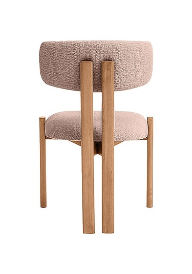 Espoo İskandinav Ahşap Bohem Sandalye Natural - Krem