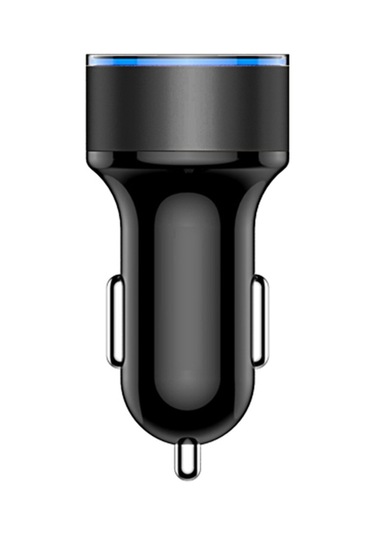 Araç Şarj Cihazı 5 V 3.1a Led Ekranlı Evrensel Çift Usb Telefon Araç Şarj Cihazı Xiaomi Samsung S8 İphone X 8 Artı Tablet Vb Siyah