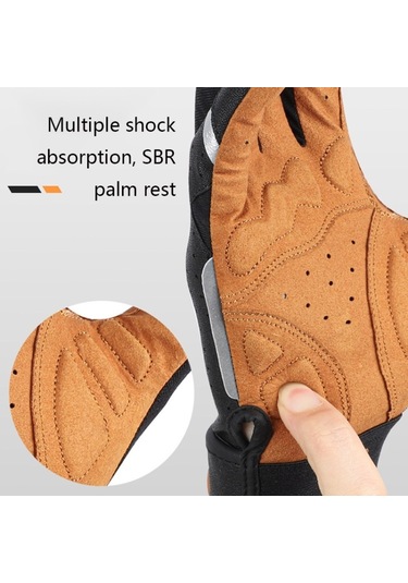 West Bıkıng Yp0211197 Tam Parmak Şok Emici Kaymaz Motosiklet Bisiklet Eldiveni 001