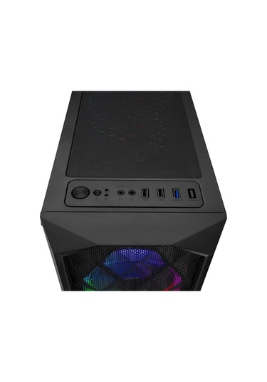 Everest Bumpy 4 12cm Rgb Fan 600w Apfc Tempered Camlı Atx Mid-t Gaming Oyuncu Kasası