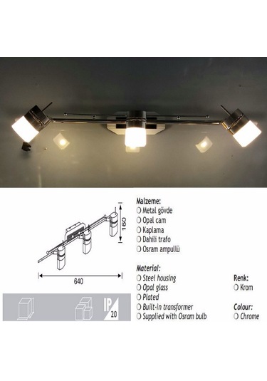 Jupiter Ev404 Banyo Aplik Krom