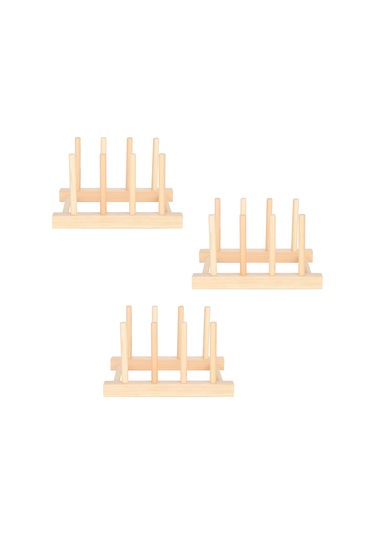 Youtek Ahşap Katlanabilir Tabak, Kitap Ve Ev Eşyaları Depolama Rafı - 3 Adet 130106a Diğer