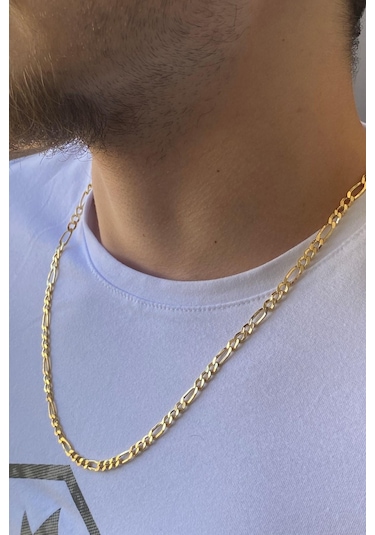 Zümrüt Sarraf 14 Ayar Altın Erkek Figaro Zincir Kolye