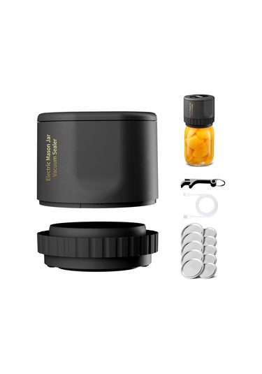 Sones Elektrikli Mason Kavanoz Vakumlama Seti 10 Kavanoz Kapağıyla Gıda Depolama İçin Sızdırmazlık Makinesi