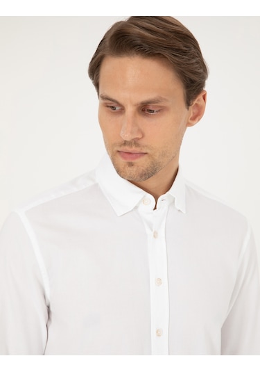 Pierre Cardin Erkek Beyaz Gömlek Desenli 50293255-vr013 Beyaz