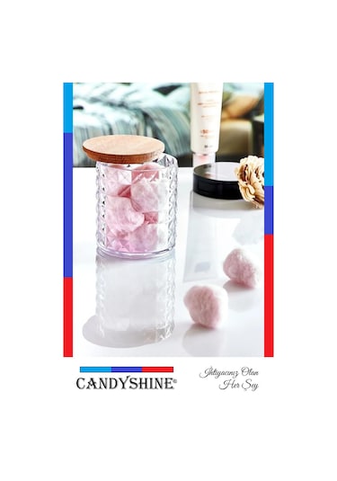 Ahşap Kapak 3'lü Organizer Set Modern Pamukluk Banyo Düzenleyici Şeffaf