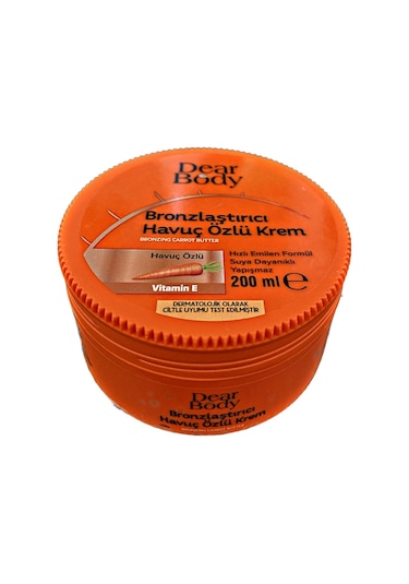 Dear Body Havuç Özlü Bronzlaştırıcı Güneş Kremi 200 ML