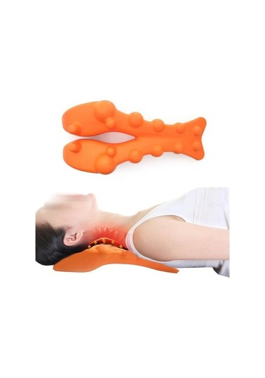 Trendooze Turuncu Homyl Yatak Ofis Mat Yoga İçin Boyun Germe Masajı Derin Doku Turuncu