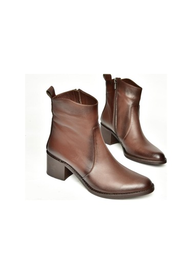 Fox Shoes T654043803 Kahverengi Hakiki Deri Kadın Bot Kahverengi