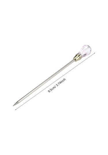 Paslanmaz Çelik Nail Art Spatula Jel Karıştırma Çubuğu Akrilik Uv Lehçe Glitter Toz Sopa Manikür Kaşığı Açık Sarı