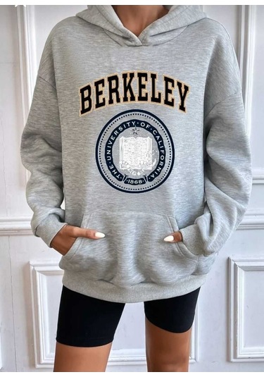 Kozia Outdoors Baskılı Oversize Unisex Sweatsirt Malkoç101 Gri