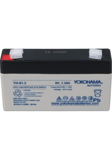 Yokohama Yh-61.3 6 Volt - 1.3 Amper Akü 98x25x52 Mm
