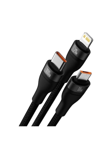 Novahub Flash Serisi Iı 100w Type-c Lightning Micro 3in1 Hızlı Şarj Cihazı