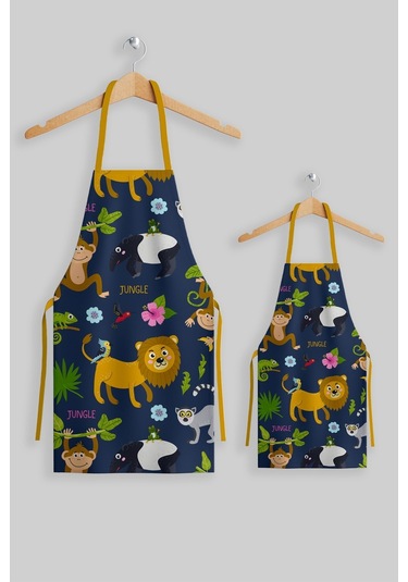 Sevimli Aslan Anne Çocuk Mutfak Önlüğü