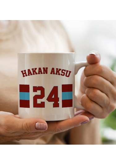 Bk Gift Kişiye Özel İsimli Taraftar Beyaz Kupa Bardak-2, Arkadaşa Hediye, Doğum Günü Hediyesi Kobitmeyencom29984 Bk Gift