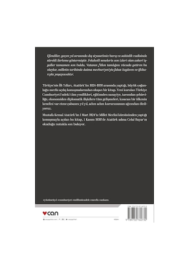 Türkiye'nin İlk Yılları - Mustafa Kemal Atatürk - Can Yayınları