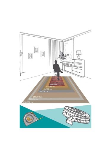 Blues Vintage Desenli Dokuma Taban Dekoratif Yeşil Halı Al 23 Renkli