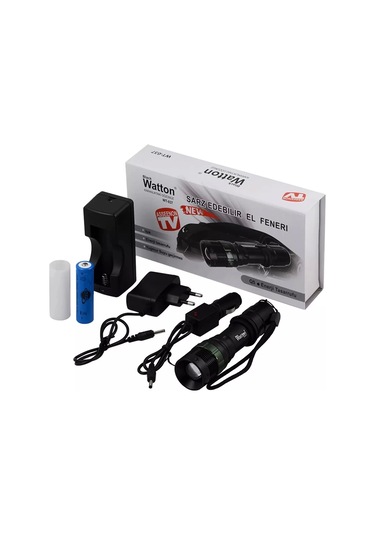 Black Wt-037-şarjlı Zoomlu Acil Durum Feneri