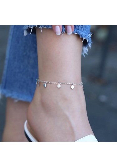 Güneş Pul Gümüş Halhal Gümüş