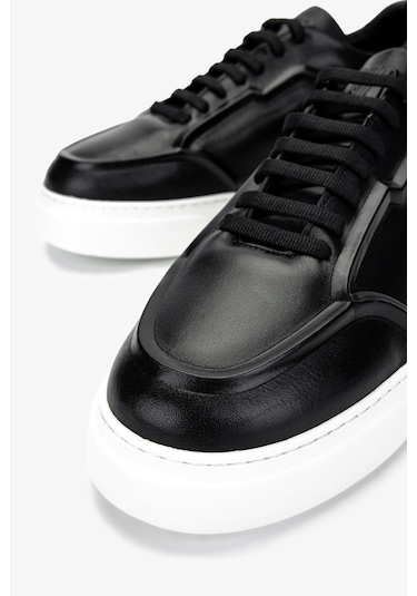 Valmenti Erkek Hakiki Deri Siyah Deri Sneakers & Spor Ayakkabı 1110 105 Erk Ayk Y25 Sıyah Dr Siyah