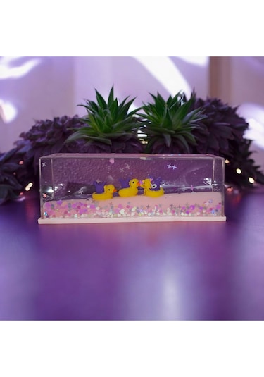 Kuromi Ve Hello Kitty Karakterli Batmayan Şirin Figürler Akvaryumlu Plastik Süs