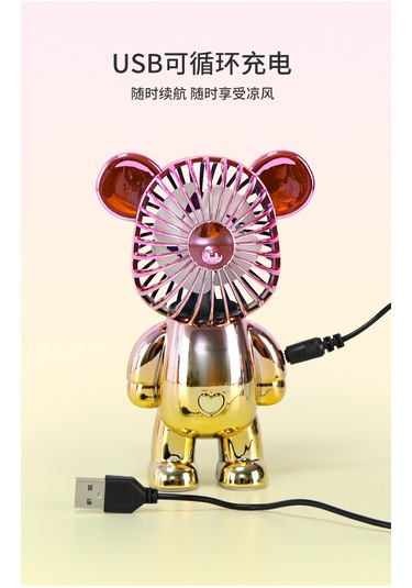 Taşınabilir Karikatür Degrade Grafiti Masa Süsleri Fan Yeşil