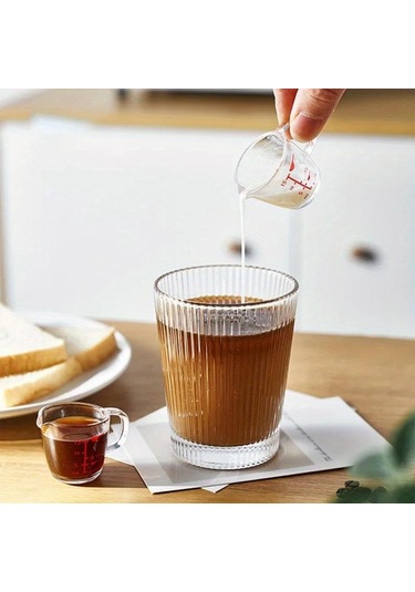 1 Adet Şeffaf Mini Ölçüm Kapları, Tak-çıkar Saplı Pişirme Ölçüm Kabı, İstiflenebilir Tasarım, Çoklu Ölçüm Ölçekleri Ve Ağızlık Diğer