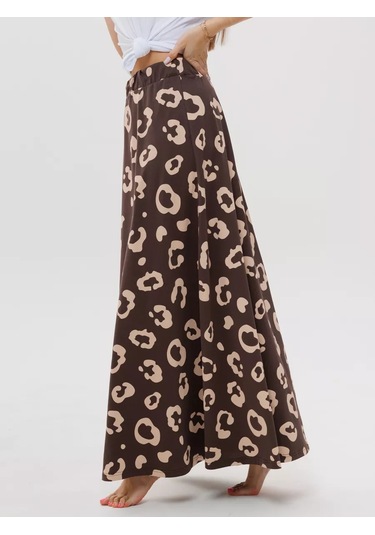 N.e.w.image Uzun Yazlık Pamuklu Etek 221733690 Kahverengi
