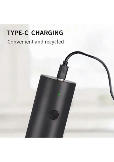 Elektrikli Tuz Ve Karabiber Öğütücü Şarj Edilebilir Otomatik Baharat Öğütücü Mutfak Pişirme Öğütme Aracıgösterildiği Gibi Siyah