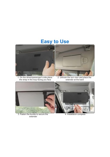 Chuangyinshop Siyah Ayarlanabilir Otomobil Güneşlik Uzatıcı - Anti Glare Uv Koruma Dayanıklı Pc/pp