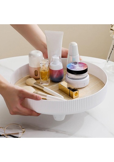 Suntek Vanity Tepsi Takı Yatak Odası Dresser Parfüm Beyaz Beyaz