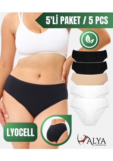 Alya Underwear Kadın Külot, Lyocell Kumaş Külot, Ter Emici Rahat Ve Dayanıklı Kadın İç Çamaşırı, Liyosel Slip Çok Renkli P01