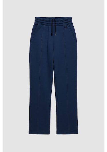 Parlament Geniş Paça Ön Dikiş Detaylı Battal Büyük Beden Kadın Eşofman Altı - 94654 Parlament