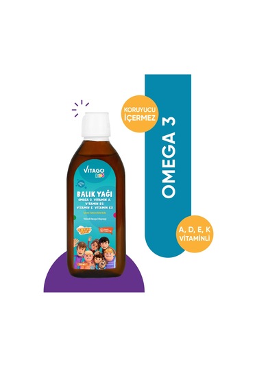 Vitago Kids Rafadan Tayfa Balık Yağı Şurup 150 ML