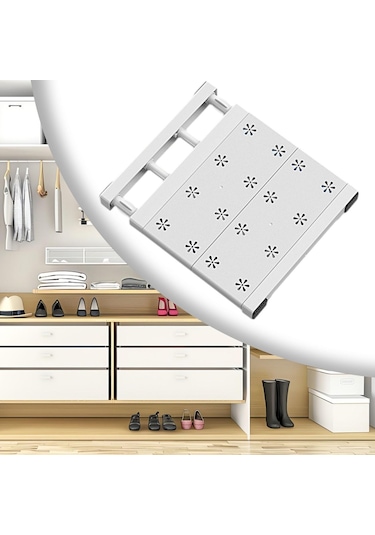 Homyl Genişletilebilir Bölücü Giyim Dolap Rafı Mutfak 24cmx30cm Beyaz Diğer