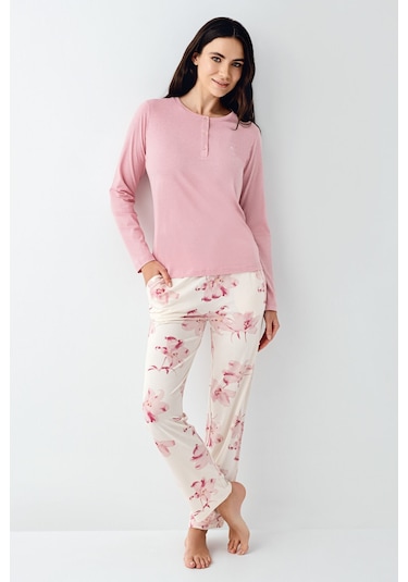 Pierre Cardin Kadın Pembe Pijama Takımı Pc9055-s-v1 Pembe