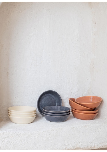 The Mia Noon Çerezlik 4lü Set Krem 10 Cm