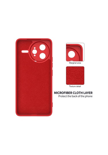 Xiaomi Poco F7 Ultra Düz Renk Sıvı Silikon Damlamaz Tam Kapsama Telefon Kılıfı Kırmızı