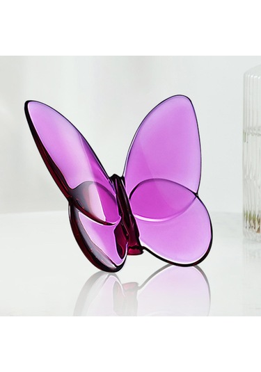 Suntek Magideal Kristal Kelebek Heykelcik Kitaplık Ev Masası Için Pembe