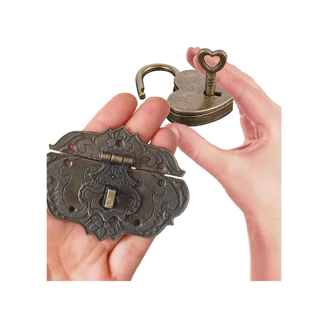 Wardan Kutu Aksesuarları Kilitli Anahtarlı Menteşeler 297783649 Bronz Rengi