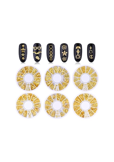 Vkemall "japon Çivi Dekorasyonu - Ay Yıldız Desenli Metal Aksesuarlar, 200 Parça" Diğer