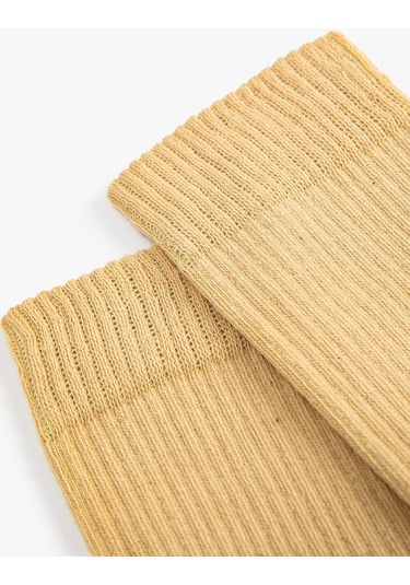 Koton Uzun Soket Çorap Basic Bej 4wak80083aa 4WAK80083AA057 Ekru