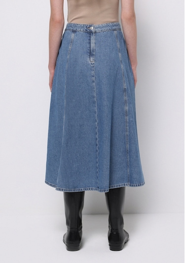 Colins Regular Fit Düz Fermuarlı Kadın Mavi Etek Cl1076231 Q1.v2 Dn44476 Denim