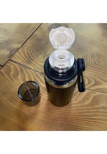 Çift Katmanlı Paslanmaz Çelik Termos 500 Ml Siyah