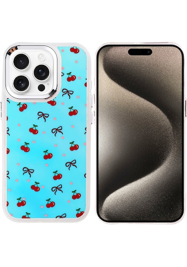 Biriva Home İphone 15 Pro Kılıf Airbag Tasarımlı Brvh Hadra Kapak - Kiraz Kiraz