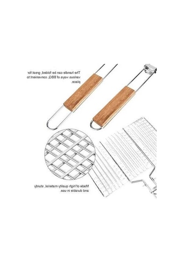 Fortunelane Barbekü Metal Örgü Ağ Balıklar İçin Açık Hava Evcil Hayvan Aletleri