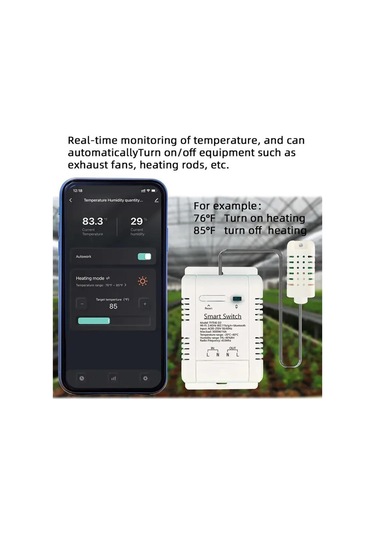 Suntek Sıcaklık Ve Nem İzleme Anahtarı 85-250v Ses Kontrol