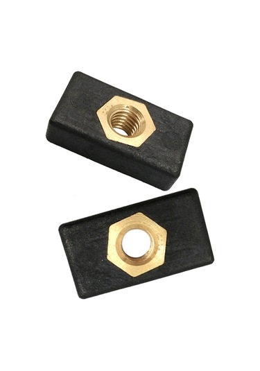 Xurunkeji 8 Adet Kayak Yan Montajlı Sürgülü Ray Sürgüleri Olta Kamışı Tutucu Montaj Tabanı Sürgülü Somun 6x6x2cm