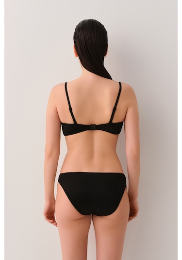 Suwen Noir W Aksesuarlı Detaylı Bikini Alt Sb25690012012 Siyah