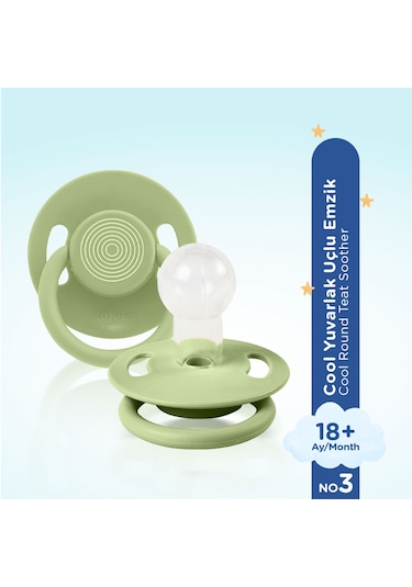 Wee Baby Cool Yuvarlak Uçlu Emzik No:3 Yeşil 18+ Ay